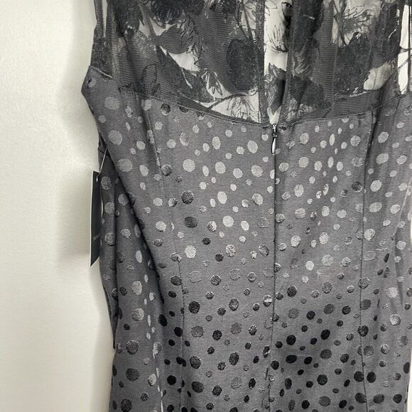 ZARA Dress Womens Small Black Sheath Mini NEW Lace Detail Trafaluc Cocktail - Picture 8 of 14